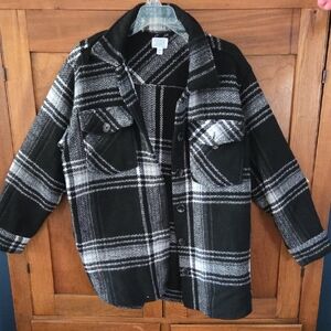 Time and Tru Monochrome Patterned Jacket